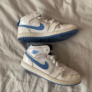 Blue and white Jordan’s